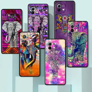cute dumbo elephant case for xiaomi mi poco x3 nfc m3 f3 11 10t pro black phone 9t 11t note 10lite celular antiscratch cover free global shipping