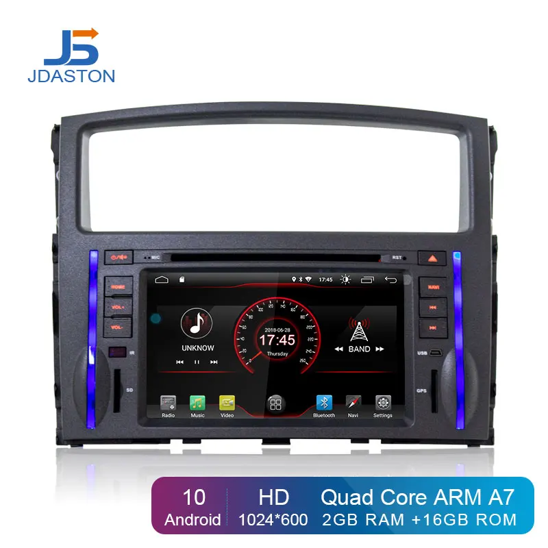 Автомобильный DVD плеер JDASTON Android 10 0 для Mitsubishi Pajero V97 V93 2006 2011 мультимедийный GPS