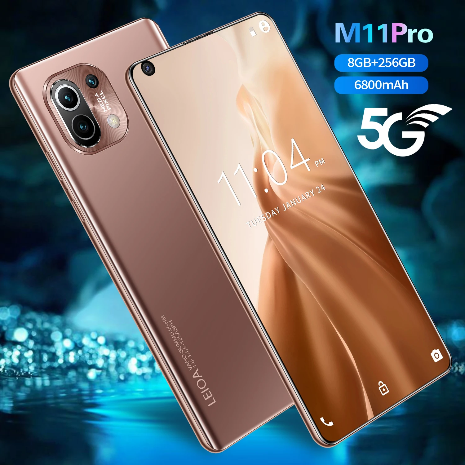 

Hot Sale M11Pro 7.3 Inch Big Screen 128GB 256GB 5G Andriod 10 Smart Phone 16+32MP Core Core Face Fingerprint Unlock Cell Phone