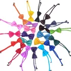 Галстук-бабочка однотонный простой детский элегантный Атласный Галстук-бабочка для выпускного вечера черный галстук-бабочка для мальчиков регулируемый галстук