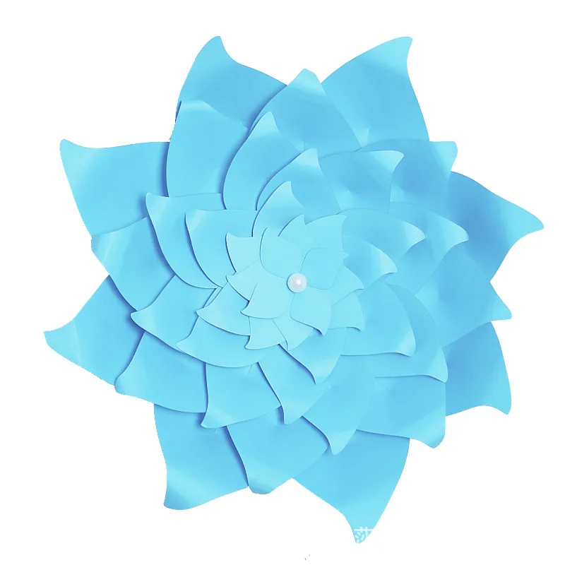 blue Paper flowers Diy полуфабрикаты гигантская искусственная бумага Цветок Блестящий Фон для фотосессии настенные украшения большие бумажные бутоны реквизит для фотосъемки - Цвет: blue Paper flowers