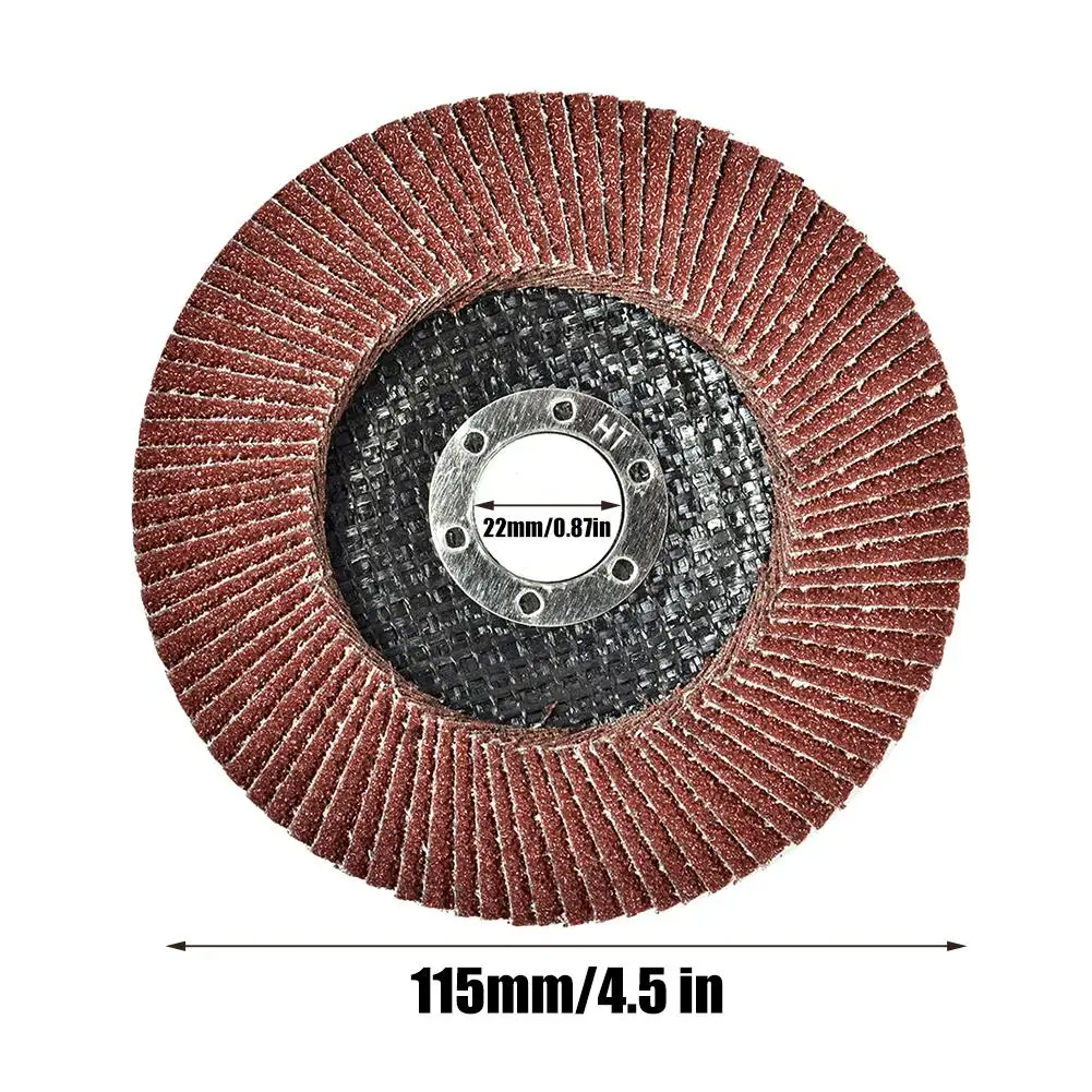 

10pcs Professional Flap Discs 4.5inch 115mm 40/60/80/120 Grit Grinding Wheels Blades for Angle Grinder Sanding Disk Tool