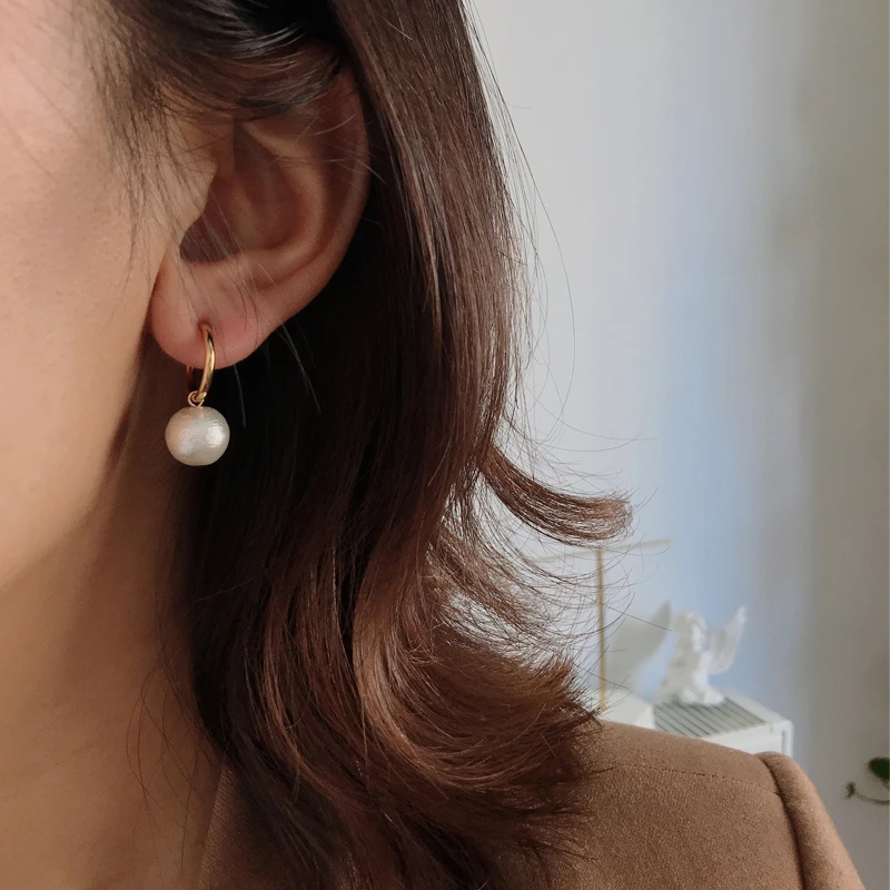 Женские серьги подвески в стиле Ретро из латуни и 18 каратного