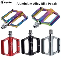 swtxo flat mtb bike pedals aluminium alloy du sealed bearing mountain road bike pedal bmx wide platform bicycle part accessories