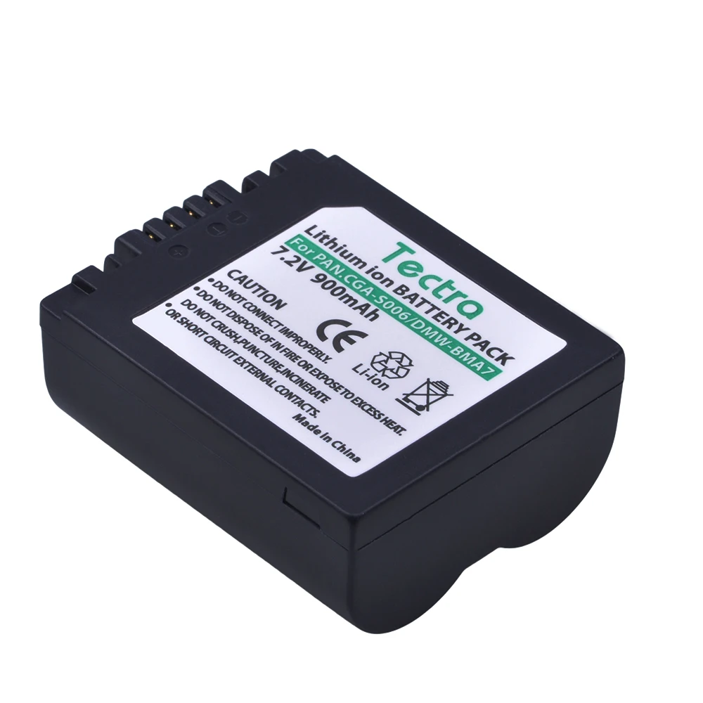 Аккумулятор 2x900 мА · ч CGA-S006 DMW-BMA7 S006 CGR-S006E CGA для Panasonic DMC FZ7 FZ8 FZ18 FZ28 FZ50 FZ30 |
