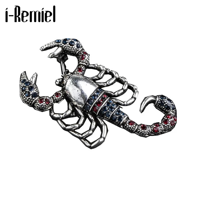Новая металлическая брошь в стиле ретро виде скорпиона стразы броши для костюма