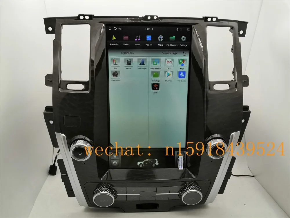 13,6 ''вертикальный Тесла стиль Android 8,1 автомобиля DVD gps для nissan Patrol 2010 2011 2012 2013 PX6 ips