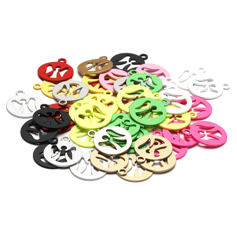 

Одиночный подвесной полый ангел Купидон, кулон, геометрический круглый браслет, соединительный элемент, diy материал ручной работы, латунный...