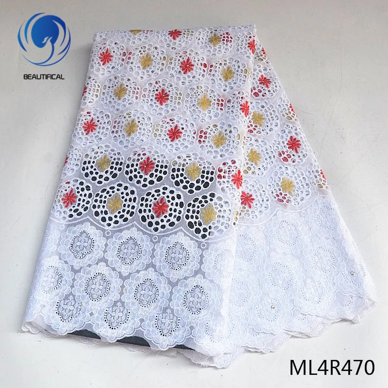 Красивая африканская кружевная ткань хлопковая для свадьбы Новое поступление
