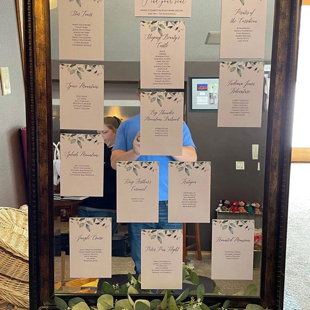 

Пользовательский эвкалипт, таблица сидений, сиденья, таблицы сидений, свадебные сиденья