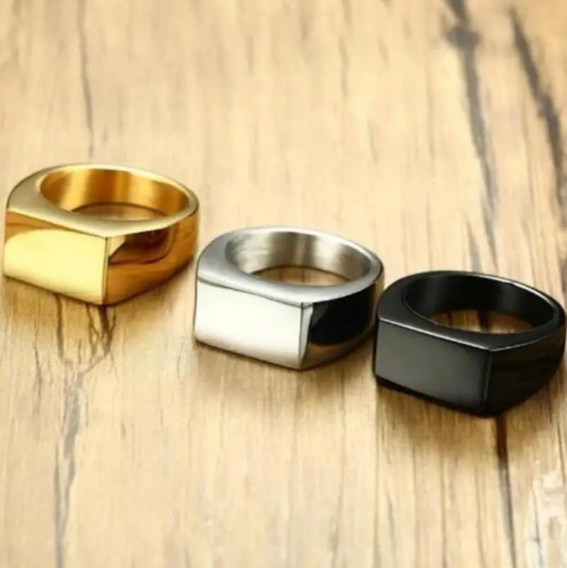 

Men's Simple Exquisite Light Luxury Geometric Square Ring Casual Fashion Party Banquet Jewelry Birthday Gift