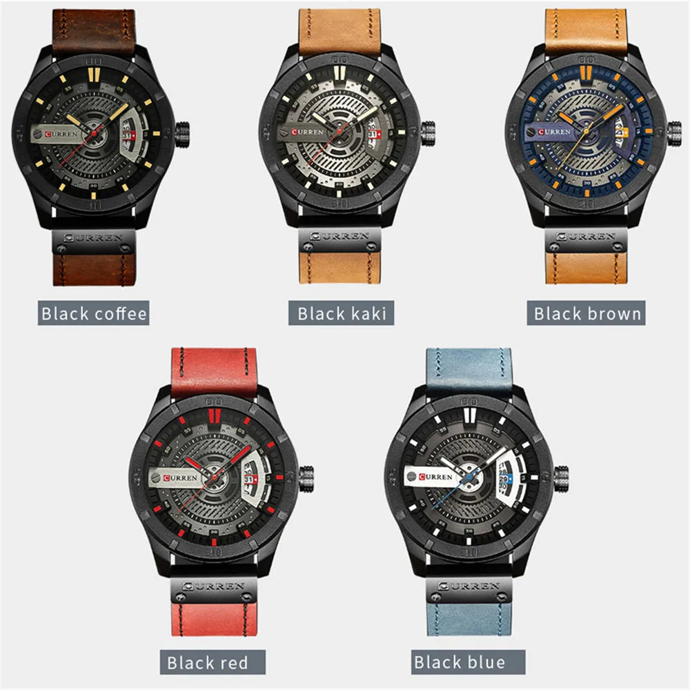 CURREN Мужские часы Военные Спортивные кварцевые с датой мужские повседневные