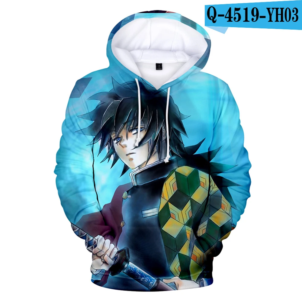 

Cute Nieuwe Demon Slayer Kimetsu geen Yaiba Hoodies mannen/vrouwen 3D Herfst Winter Uitloper Warm Anime Demon Slaye Fash Game