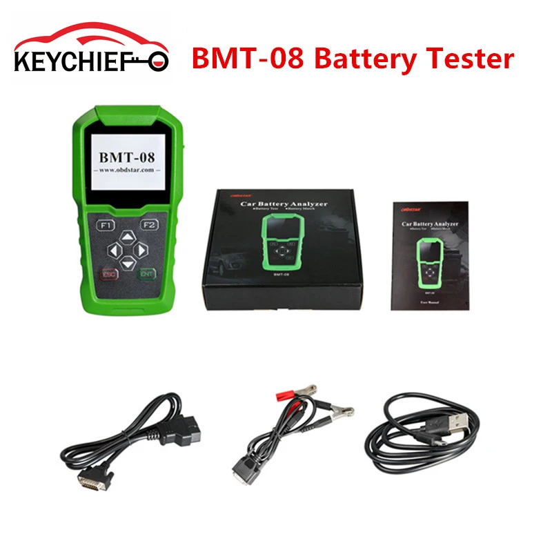 

Hot Sale OBDSTAR BMT-08 12V/24V 100-2000 CCA 220AH Automotive Load Battery Tester and Car Battery OBD2 Match Tool