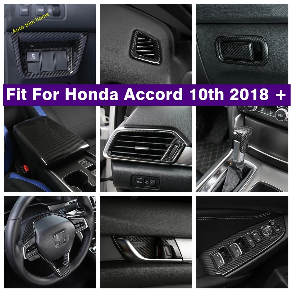 

Pillar A Speaker / Lift Button / Steering Wheel / Door Bowl / Air AC / Armrest Box Cover Trim For Honda Accord 10th 2018 - 2021