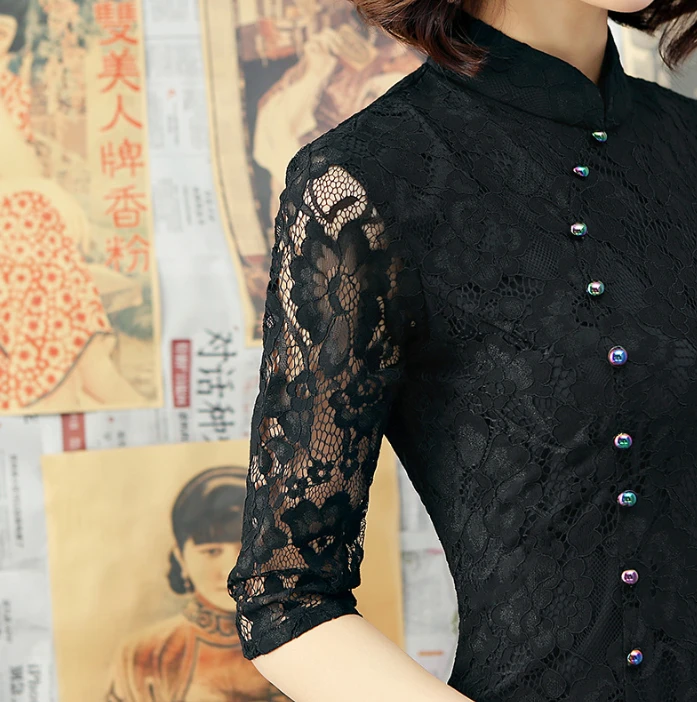 Черный Cheongsam Qipao платье длинные для банкета ужин вечерние халат вечернее Винтаж