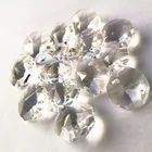 Высококачественные Восьмиугольные стеклянные бусины K9 200 шт.лот 16 мм с двумя отверстиями! Свадебная гирлянда с бусинами из ниток, украшение для рождественской елки