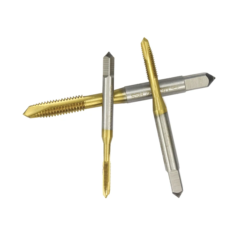 1 шт. HSS M2/M2.5/M3/M3.5/M4/M5/M6/M8 винтовой кран титановое покрытие сверло метрический ручной кран Прямой Флейта Резьба Кран