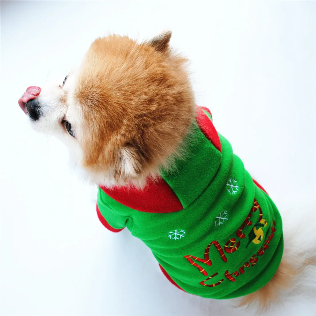 

Pet puppy, cat, new Christmas thick hooded sweater, pet fall/winter padded jacket, Christmas style