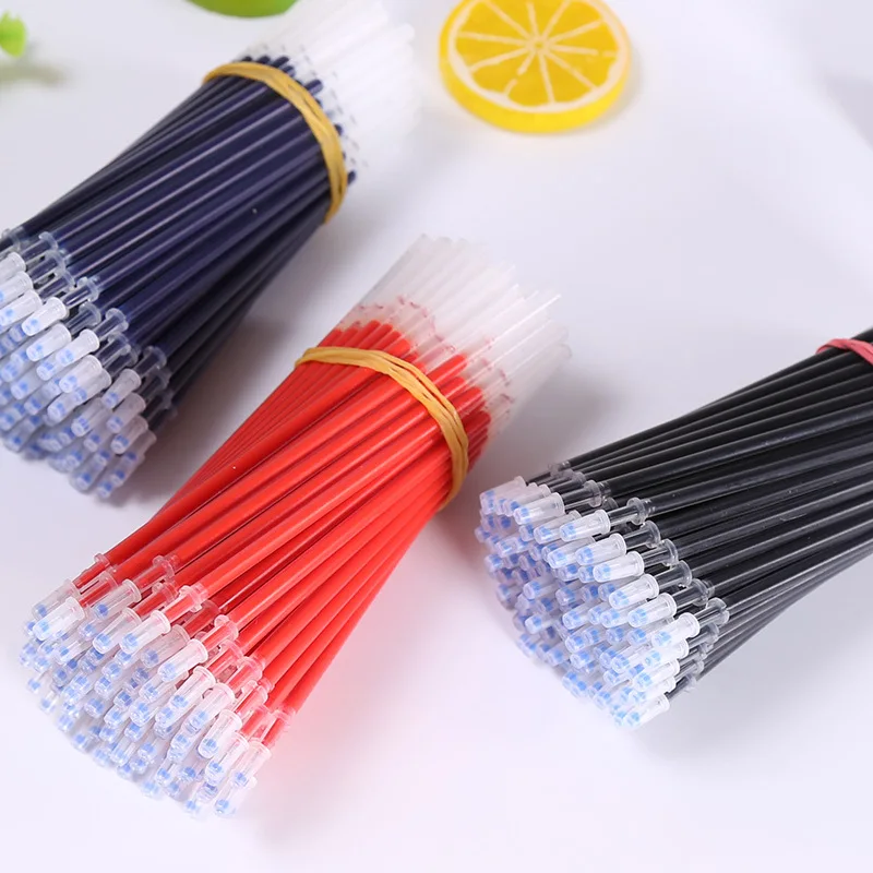 

Good Quality 20Pcs/Lot Neutral Ink Gel Pen Refill Black Blue Red 0.5mm Bullet Needle Office and School