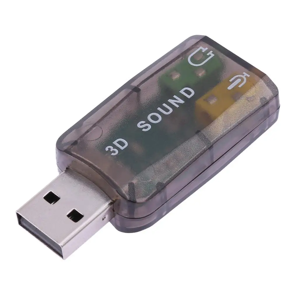 

USB Sound Card 5.1 CH 3D Audio Adapter for Desktop Laptop Notebook Computer