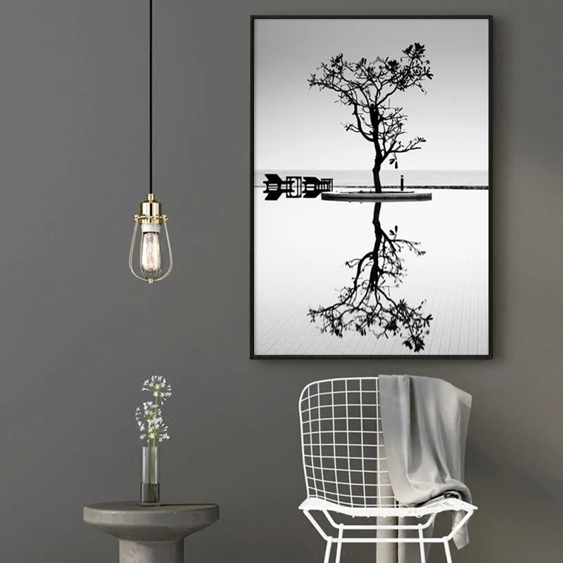 Минималистичный скандинавский настенный постер с принтом в виде одного