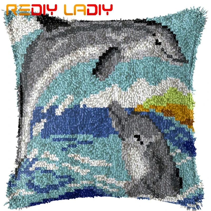 Крюк с защелкой подушки игры Дельфин напечатаным холстом передней акриловой