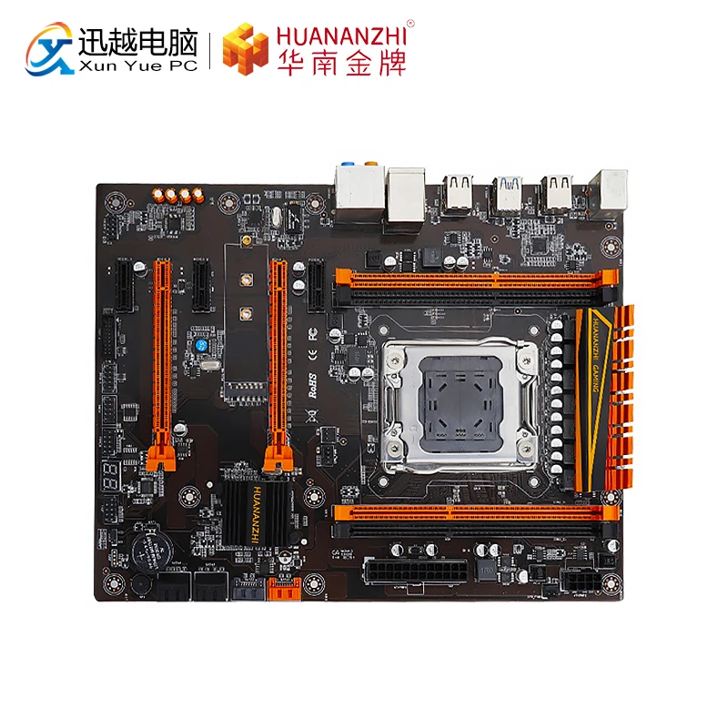 Huanan Zhi X79 PRO Материнская плата для Intel LGA 2011 DDR3 1333/1600/1866 МГц 64 Гб M.2 PCI E NVME блок питания