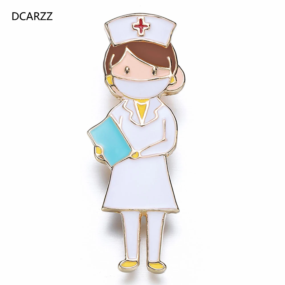 DCARZZ Милая брошь медсестры врач-медсестра ювелирное изделие в медицинском стиле