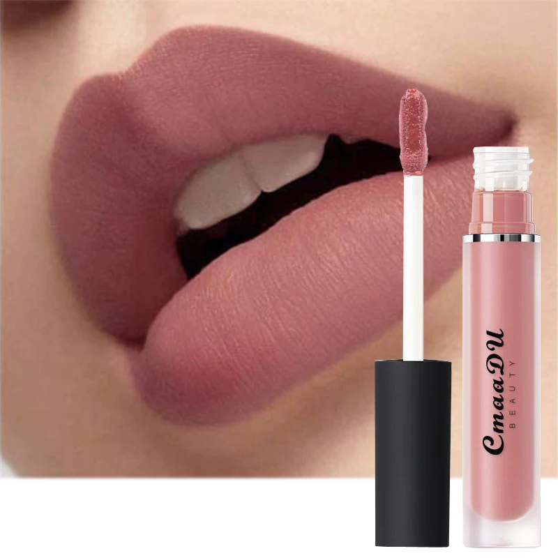 Розовый матовый блеск для губ Водонепроницаемый тинт корейского красного жидкая