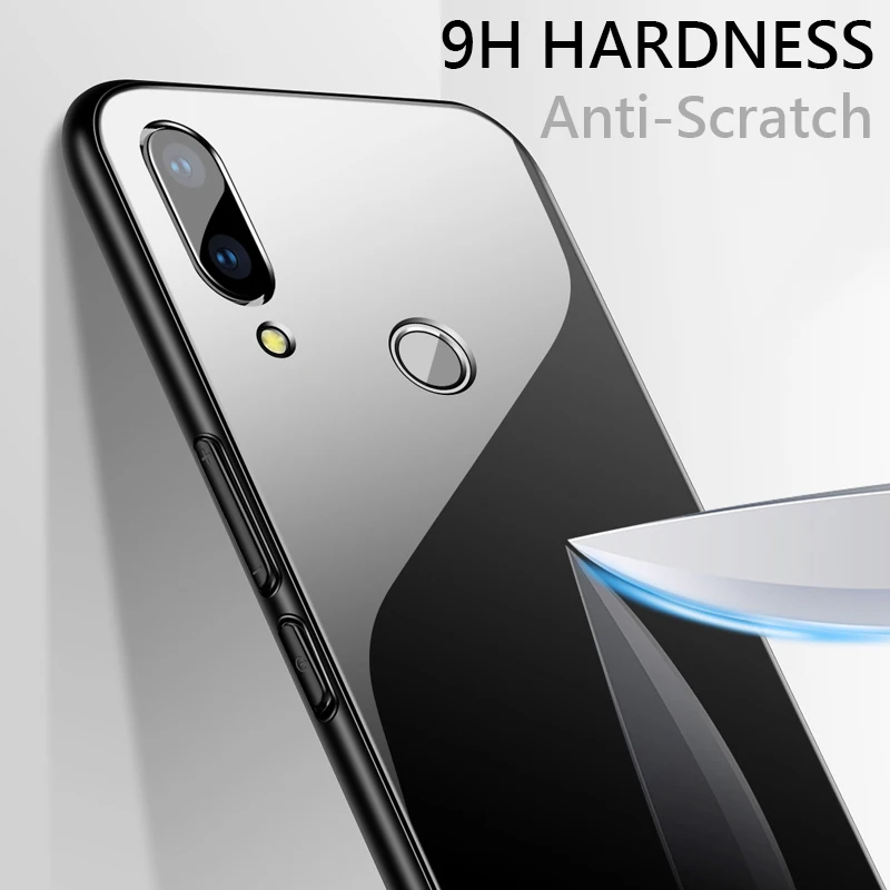 UPaitou Luxury Tempered Glass Case for Huawei Nova 5 5i Pro P Smart Z Plus PSmart 2019 TPU frame Bumper Shockproof |