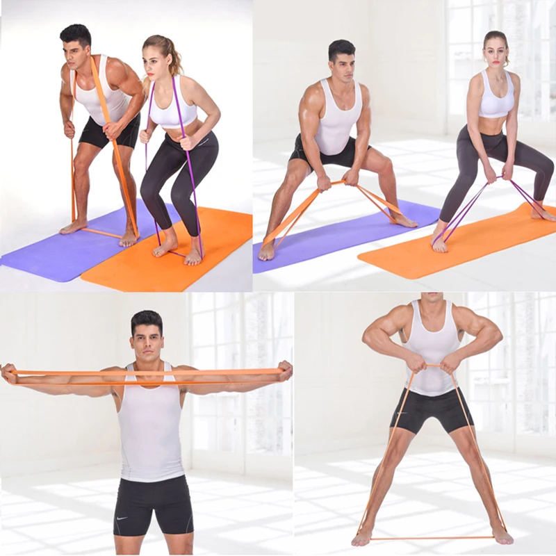 Эспандер 208 см эластичные резиновые ленты для кроссфита фитнеса спортзала