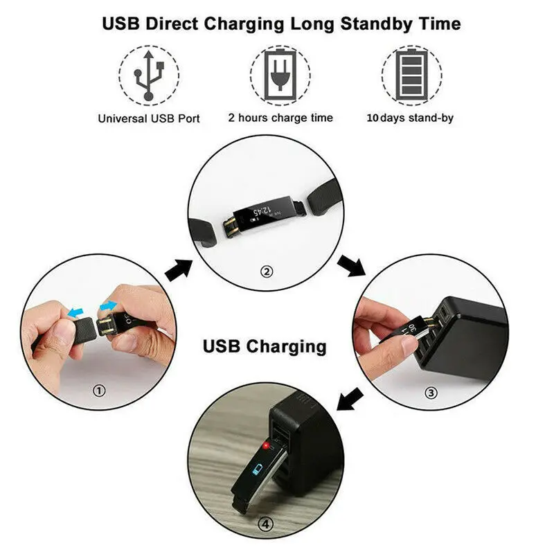 Смарт FIT BIT Bluetooth сердечного ритма кровяное давление фитнес-трекер часы ID115