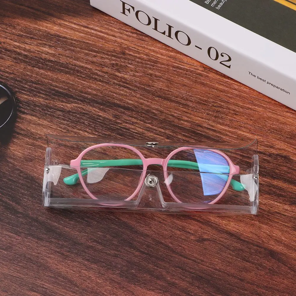 

Fashion Eyeglasses Case Glasses Box Plastic Glasses Holder Transparent Women Portable