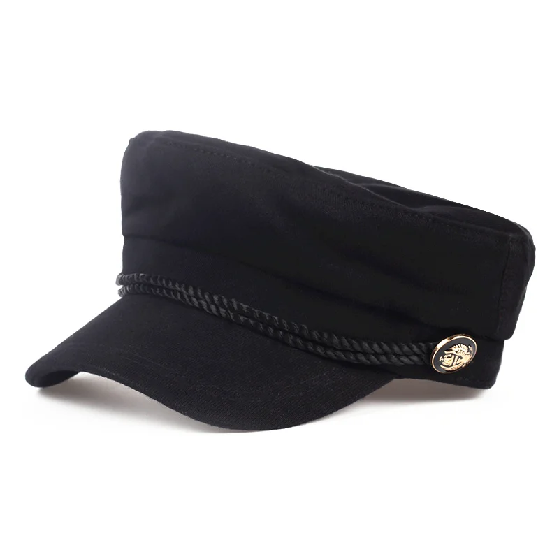 Новинка 2019 модная шерстяная однотонная Кепка в стиле милитари с козырьком осенне