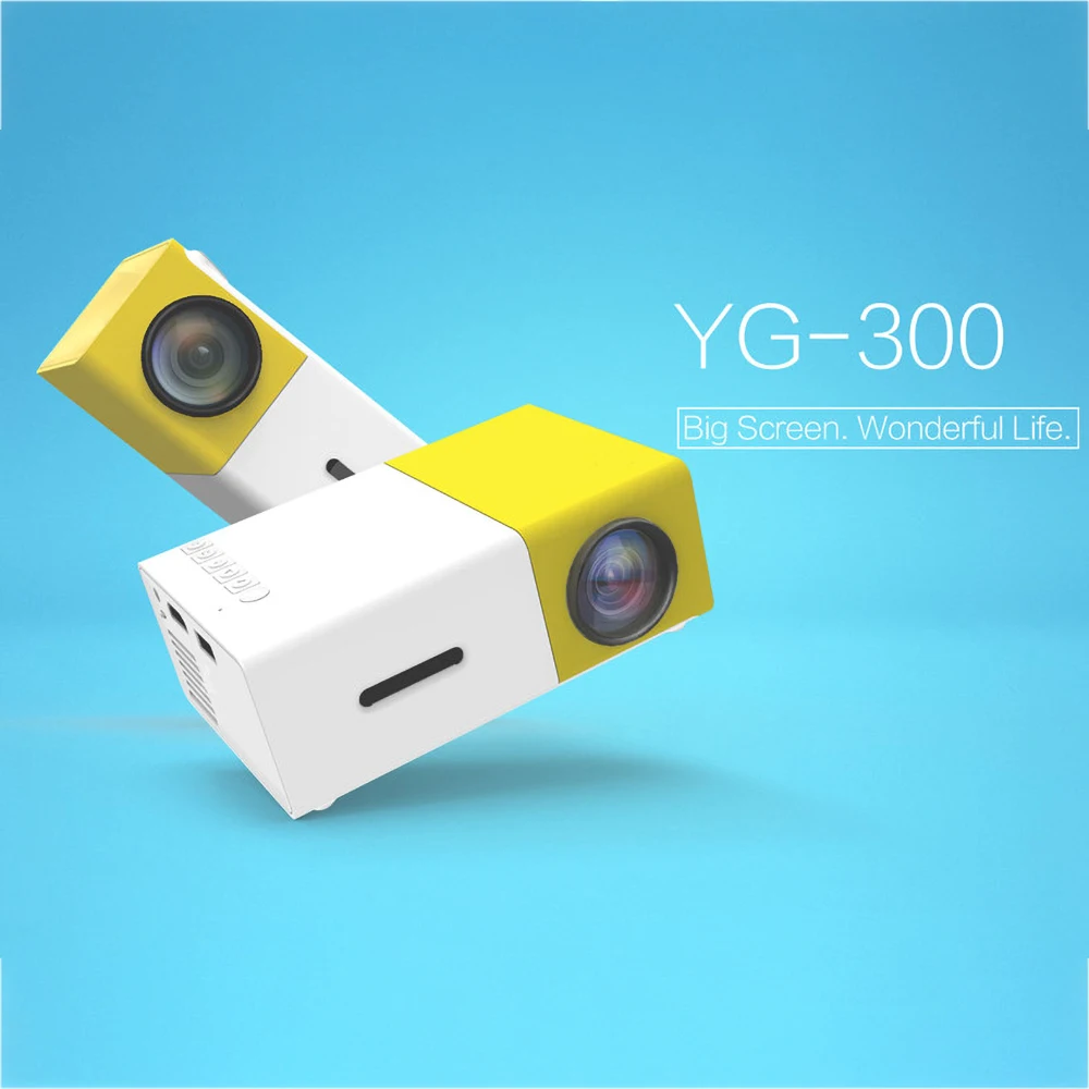 YG300 ЖК проектор мини домашний кинотеатр 320x240 медиа Поддержка 1080P AV USB SD карта HDMI