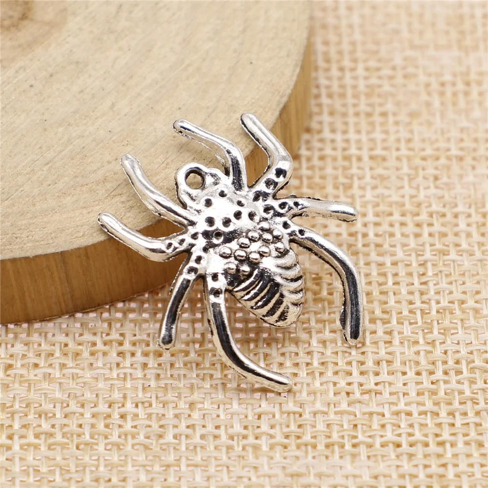 

10pcs 28x25mm Spider Charms DIY Jewelry Findings Antique Silver Plated Antique Bronze Plated For Jewelry Making