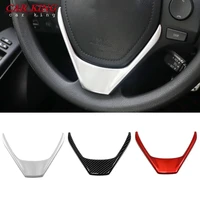 abs matte inner steering wheel decoration sticker cover trim car styling for toyota vios 2019 2020 accessories 1pcs