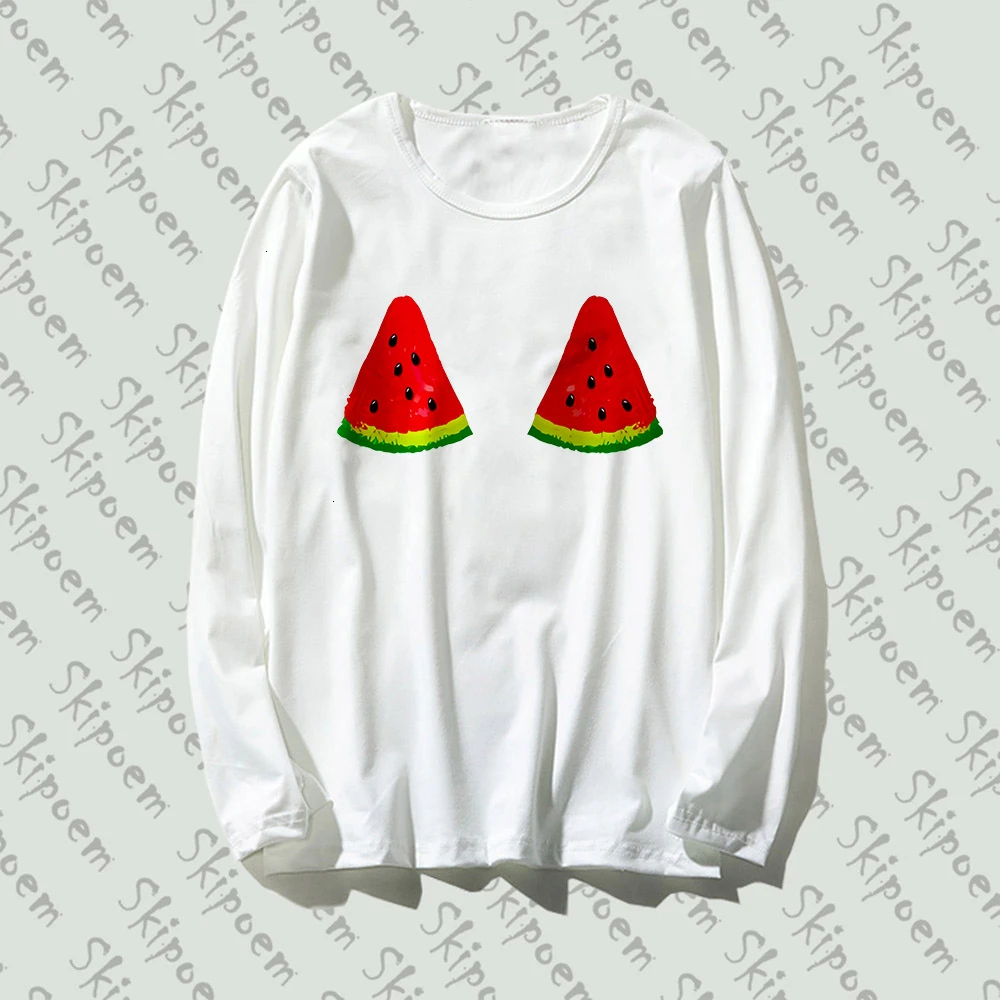 Женская футболка с длинным рукавом Повседневная хлопковая Футболка принтом