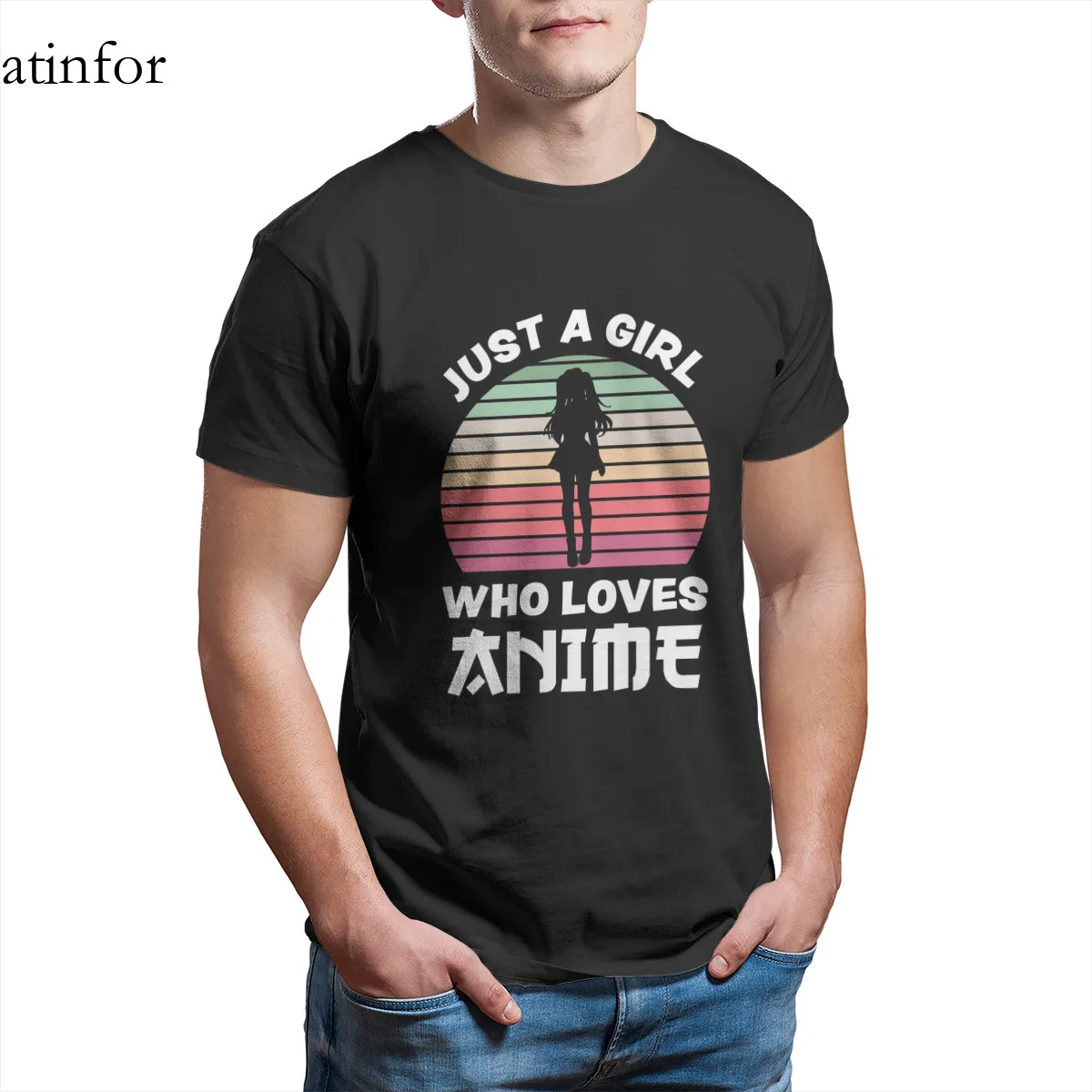 

Just a Girl who loves Anime Manga Gift T-Shirt Essentials Fashion Funny Cute Sleeve Streetwear Tees 14535