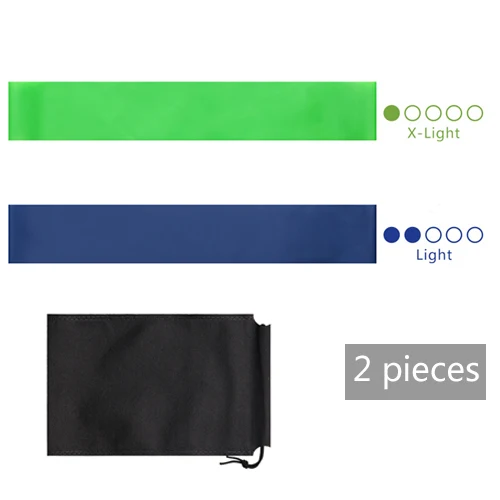 2 pcs with pouch Диапазоны сопротивления комплект Фитнес для спорта тренировки Йога сила Фитнес каучука тренировки тренажерный зал Эластичный оборудования - Цвет: 2 pcs with pouch