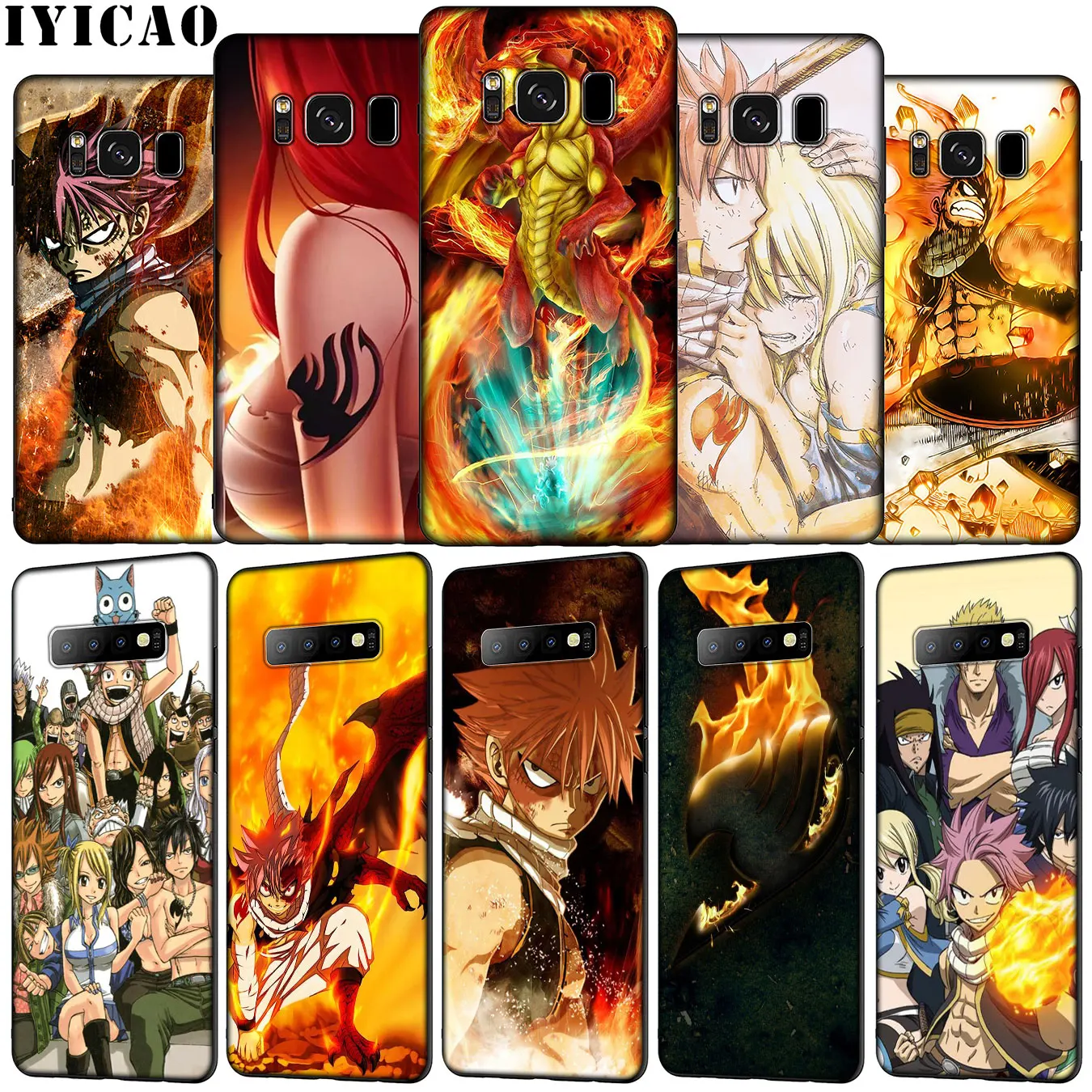 Мягкий чехол для телефона IYICAO с логотипом Аниме Манга Фея хвост Samsung Galaxy S20 Ultra S10e S9