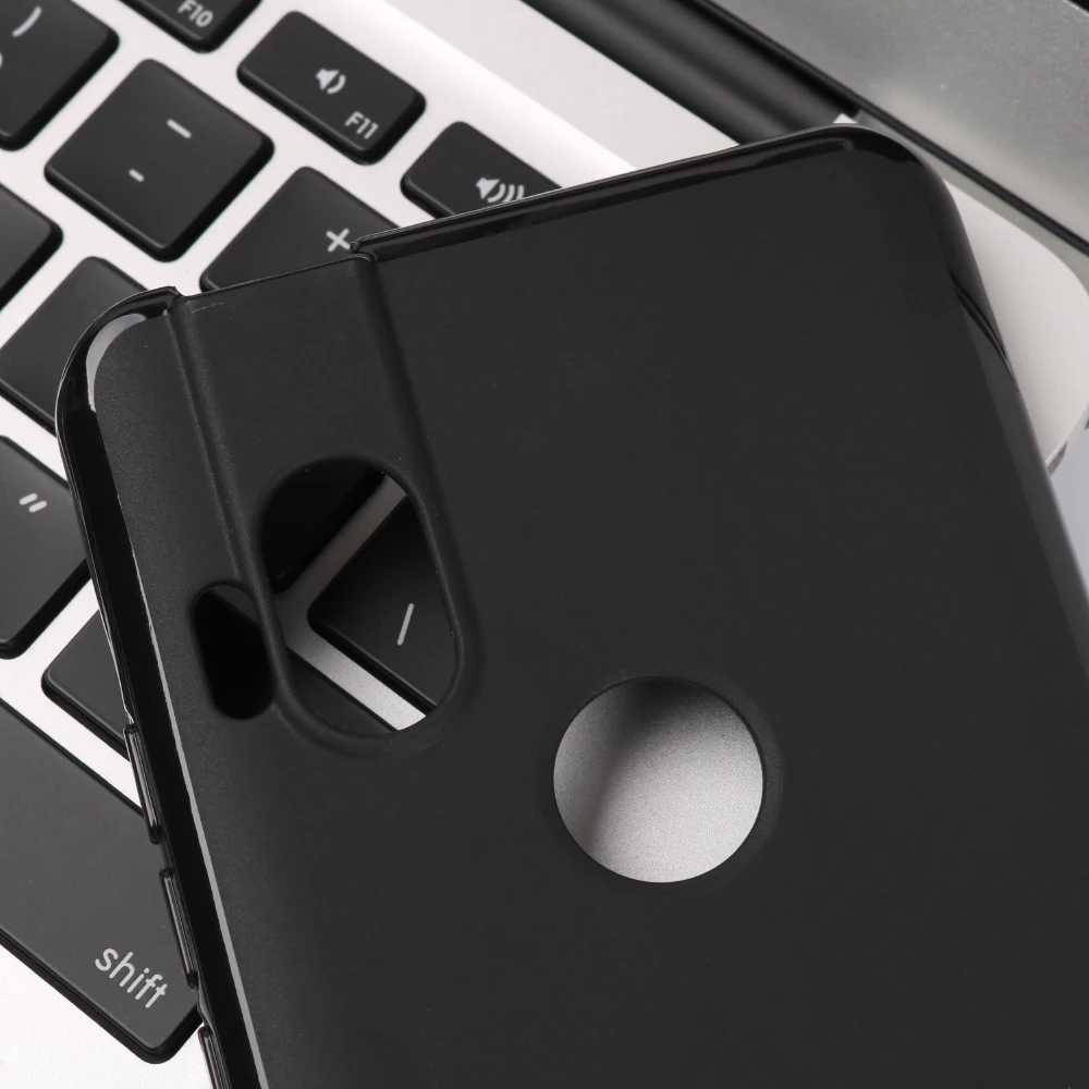 

ROEMI For Motorola One Hyper Simple Soft Ultra-Thin Solid Black TPU Matte Pudding Cover Soft Silicone Perfect Anti-Knock