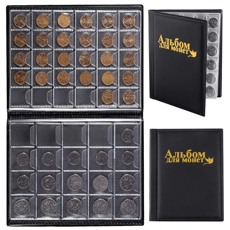 Альбом Мини Пенни сумка для хранения монет 10 страниц 250 карманов памятная книга