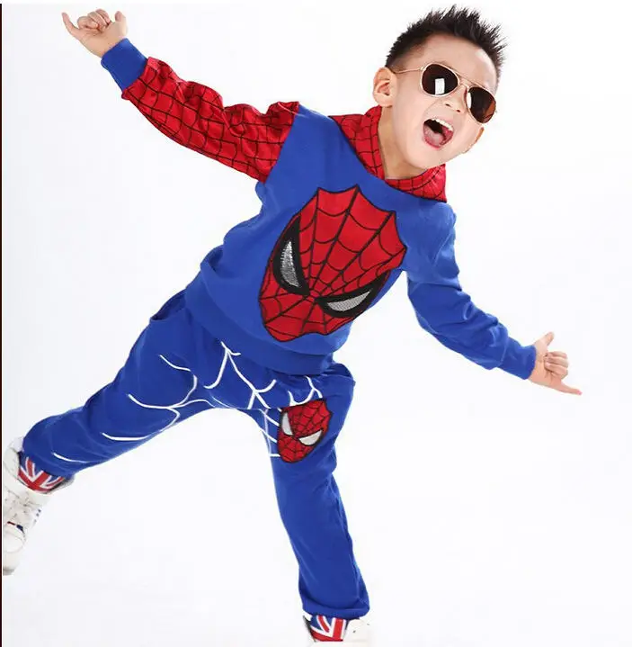 Spider-man комплекты одежды для маленьких мальчиков; костюм для мальчиков; Весенний костюм Человека-паука; костюм для костюмированной вечеринки на Хэллоуин, карнавал, день рождения
