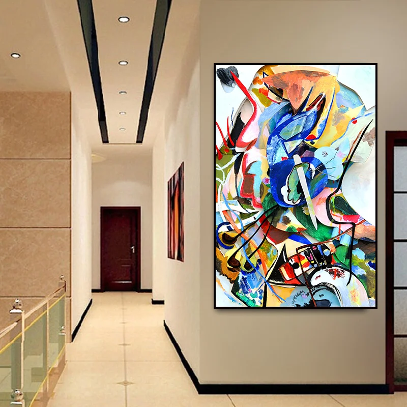 

Художественная Картина на холсте, Постер художника Wassily Kandinsky, Геометрическая абстрактная Настенная картина для гостиной, домашний декор
