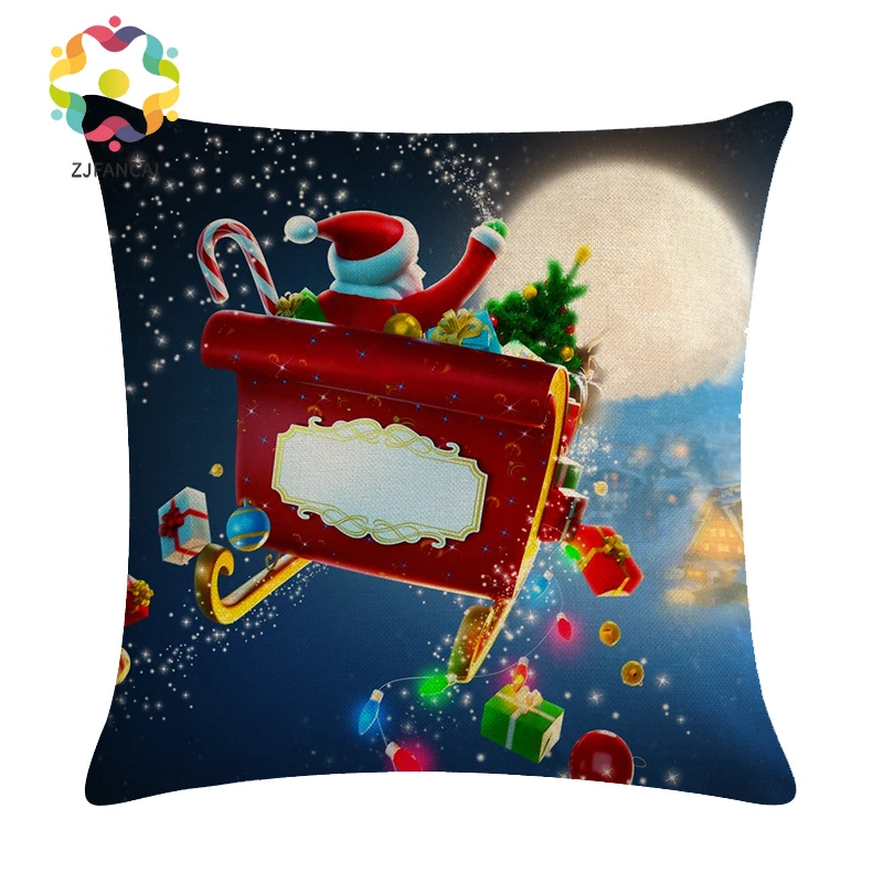 Рождественская серия домашняя гостиная столовая Подушка льняная декоративная