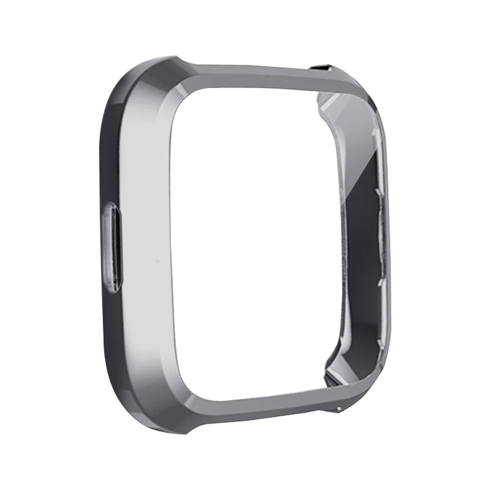 Gray Чехол для часов Fitbit Versa Lite/Versa 2, Мягкий защитный чехол для экрана Versa2, легкий ТПУ бампер, тонкий Чехол, аксессуары - Цвет: Gray