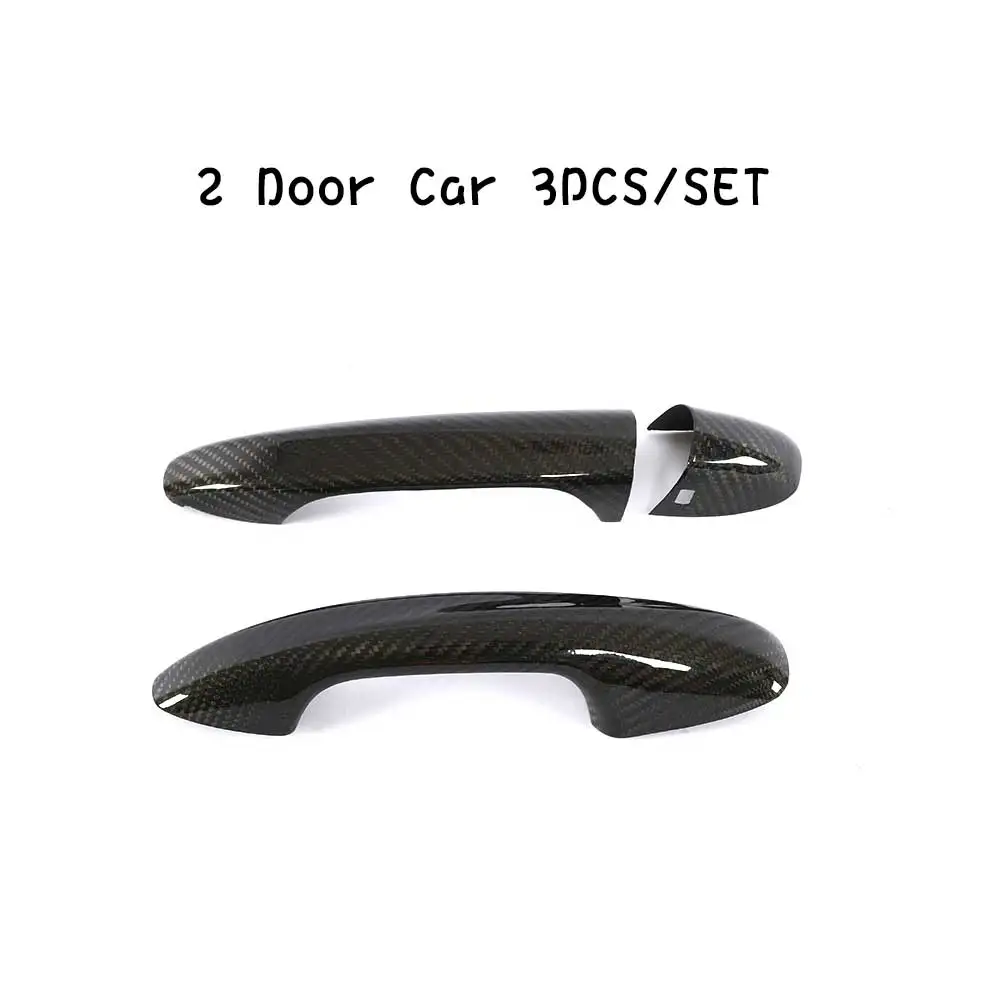 2 Door Car 3PCS For Mercedes-Benz C S E CLS Class W204 W205 C205 W207 W218 C63 E63 S63 AMG Not for G class Door Handle Cover Trim Carbon Fiber - Цвет: 2 Door Car 3PCS