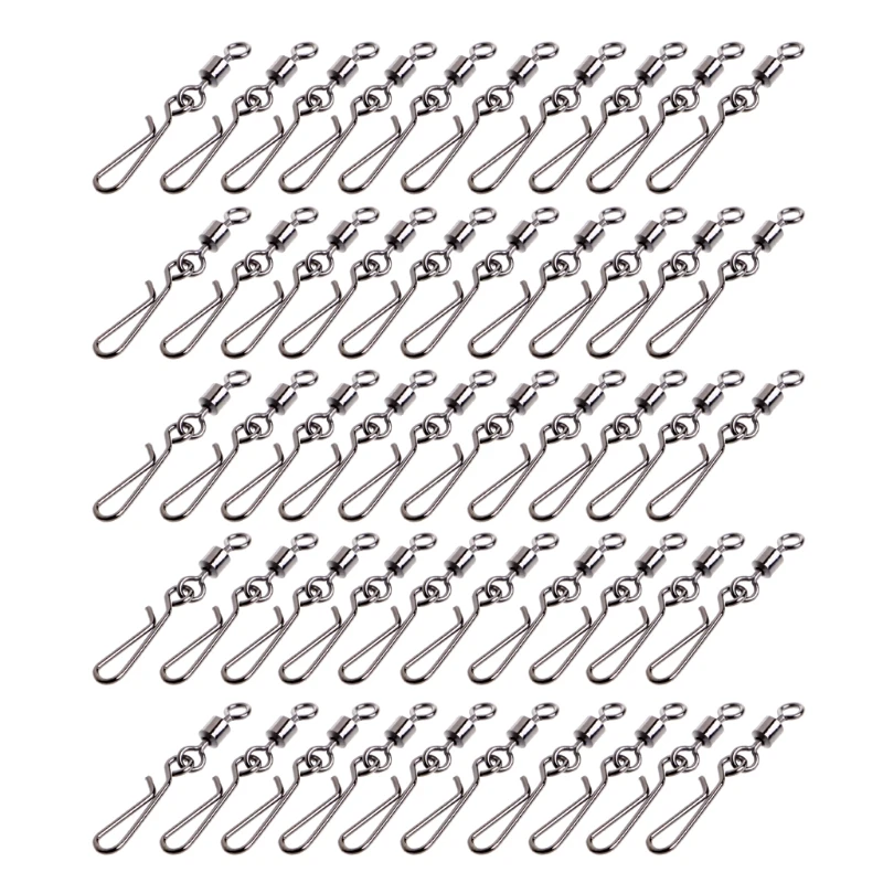 

50 шт. вращающиеся Вертлюги Блокировка защелка Размер 10 8 6 4 2 коннектор терминальная снасть U2JB